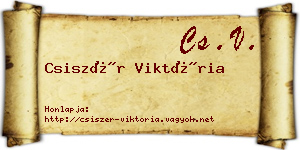 Csiszér Viktória névjegykártya