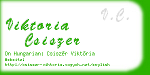 viktoria csiszer business card
